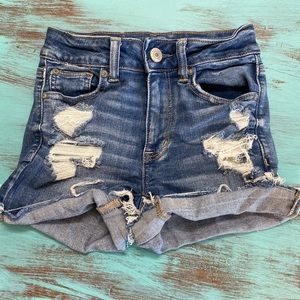 distressed American Eagle midi 0 shorts